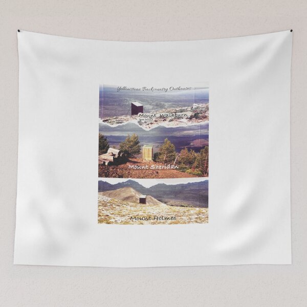 Item preview, Outhouses or Yellowstone ripped paper collage designed and sold by SmyrnaBuffalo.
