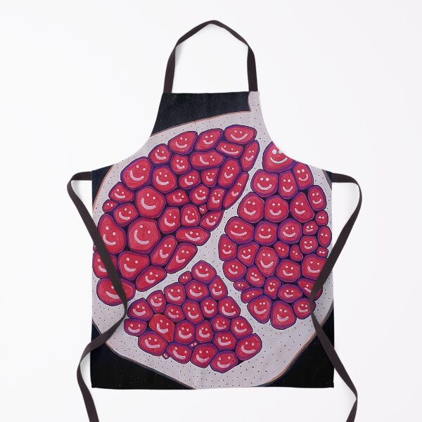 Item preview, Happy Pomegranate | Whimsical Fruit Art designed and sold by WonderwildArt.