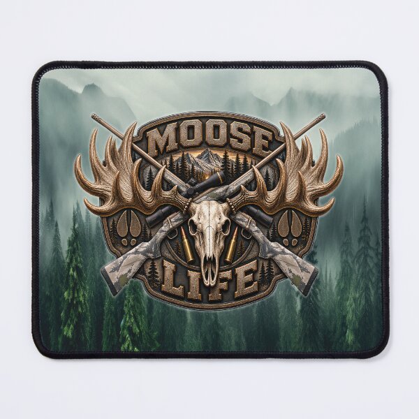 Item preview, Moose Life American Flag Hunting Trophy Moose Skull Rustic Hunting Wall Art designed and sold by artistwill.