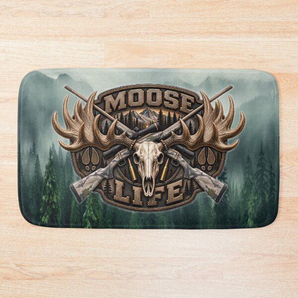Item preview, Moose Life American Flag Hunting Trophy Moose Skull Rustic Hunting Wall Art designed and sold by artistwill.