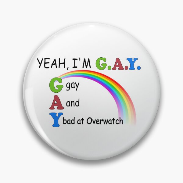 Item preview, gay & bad at overwatch designed and sold by beary cool design.