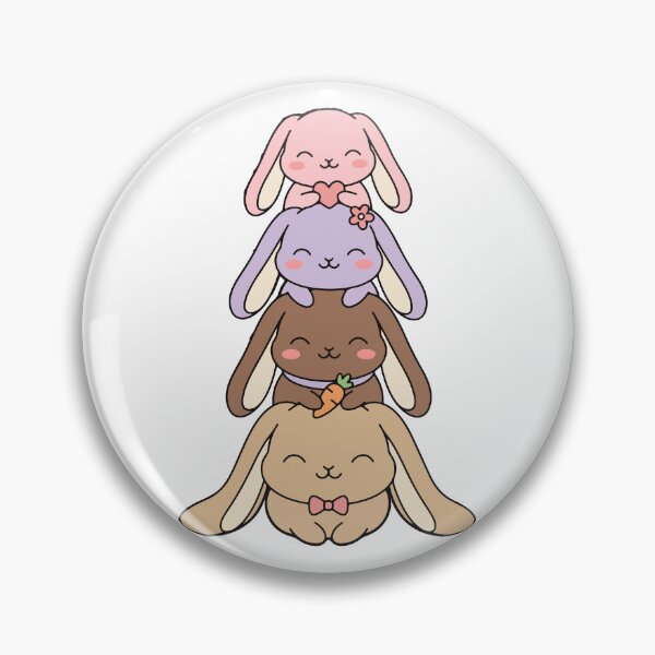Item preview, Kawaii Bunny Stack – Cute Pastel Rabbit Collection designed and sold by AliveStyle.