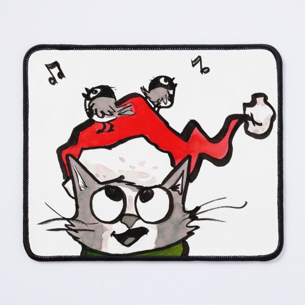 Item preview, Chickadee Christmas Cat designed and sold by Grasdal.