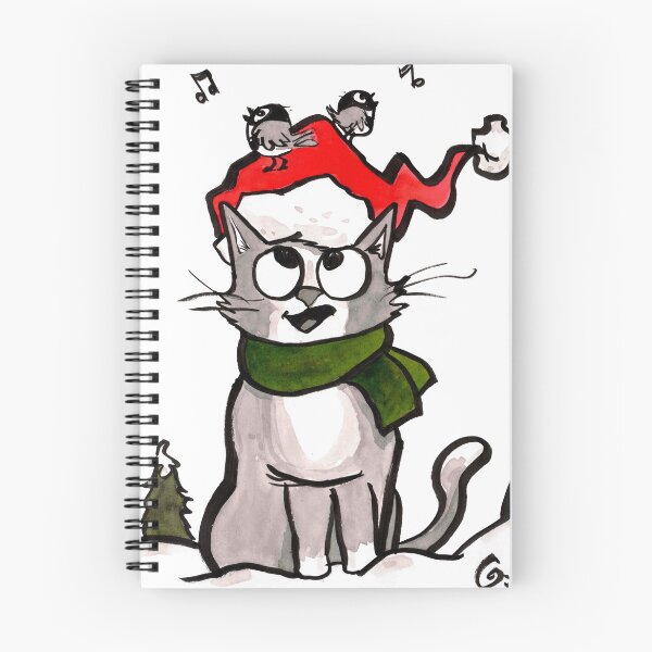 Item preview, Chickadee Christmas Cat designed and sold by Grasdal.