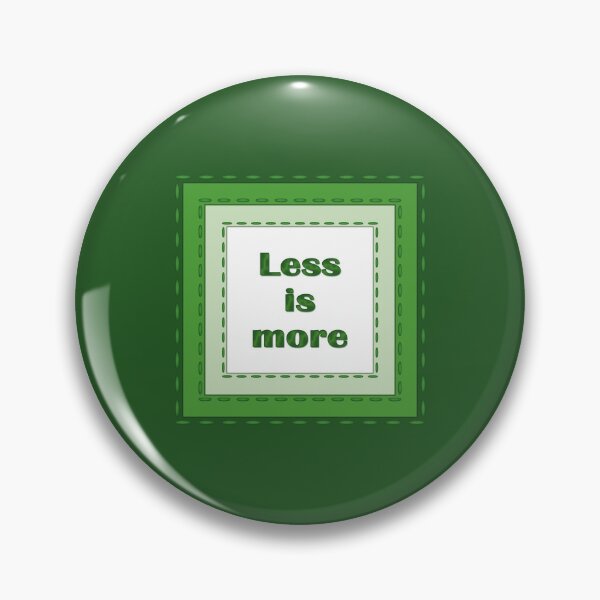 Item preview, The inscription "Less is more" in simulated textile frames of green color shades designed and sold by Cherevan.