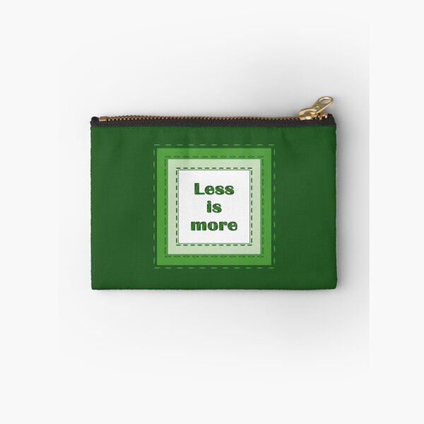 Item preview, The inscription "Less is more" in simulated textile frames of green color shades designed and sold by Cherevan.