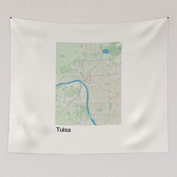 Item preview, Tulsa Minimalistic Map Art designed and sold by MapsNerd.