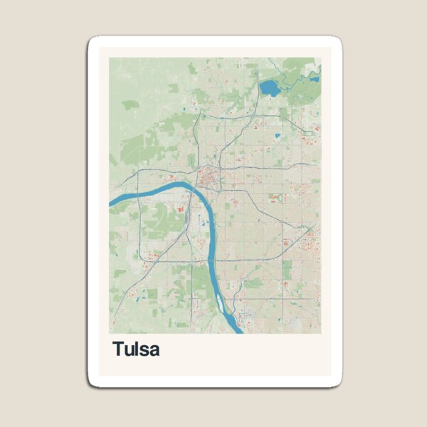 Item preview, Tulsa Minimalistic Map Art designed and sold by MapsNerd.