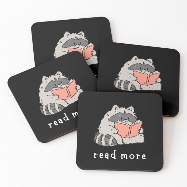 Item preview, Read More Cute Raccoon Bookworm | Wholesome Cozy Book Lover Art designed and sold by kuwagatamushi.