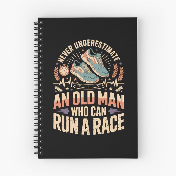 Item preview, NEVER UNDERESTIMATE AN OLD MAN WHO CAN RUN A RACE designed and sold by jkrphoto.