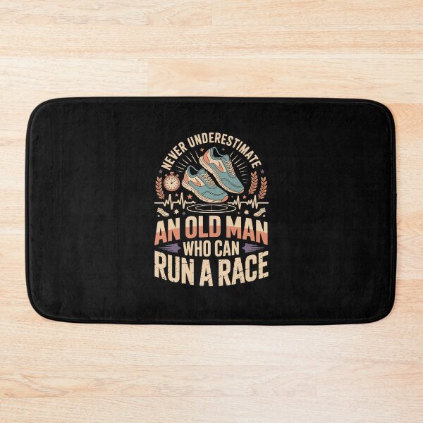 Item preview, NEVER UNDERESTIMATE AN OLD MAN WHO CAN RUN A RACE designed and sold by jkrphoto.