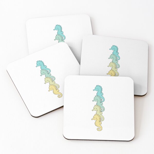 Item preview, Kawaii Seahorse Stack – Cute Pastel Sea Creature Collection designed and sold by AliveStyle.