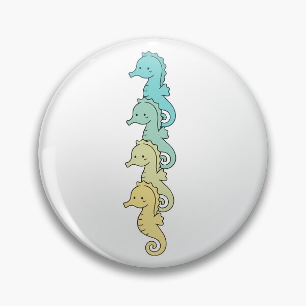 Item preview, Kawaii Seahorse Stack – Cute Pastel Sea Creature Collection designed and sold by AliveStyle.