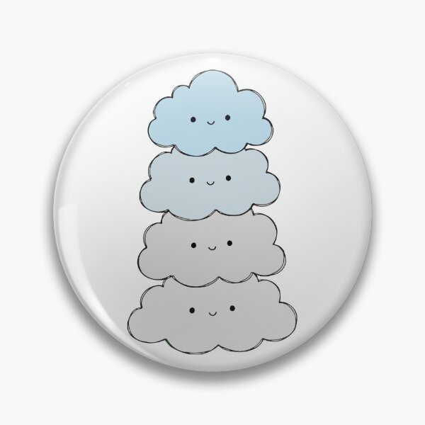 Aperçu de l'œuvre Kawaii Cloud Stack – Collection de nuages pastel mignons créée et vendue par AliveStyle.
