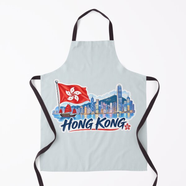 Item preview, Hong Kong Travel – Skyline & Flag designed and sold by Sasas Design.