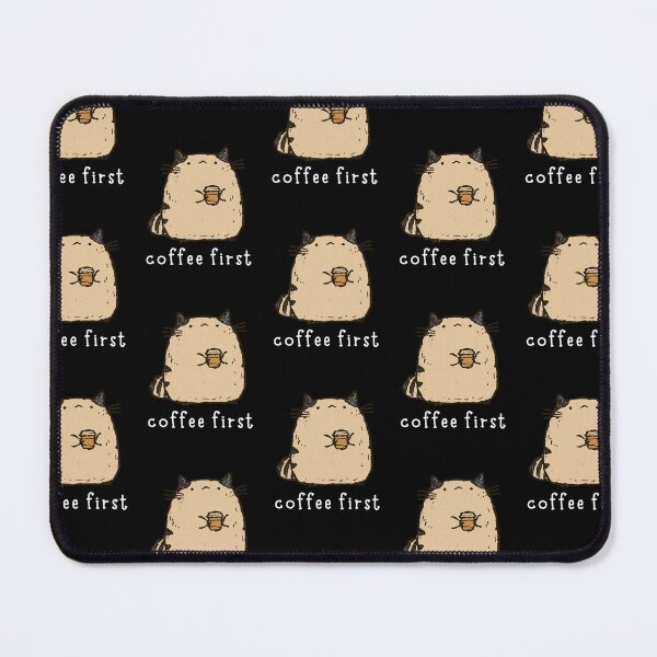 Item preview, Coffee First Chubby Cat | Funny Coffee Lover Animal Art designed and sold by kuwagatamushi.
