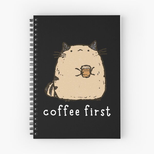 Item preview, Coffee First Chubby Cat | Funny Coffee Lover Animal Art designed and sold by kuwagatamushi.