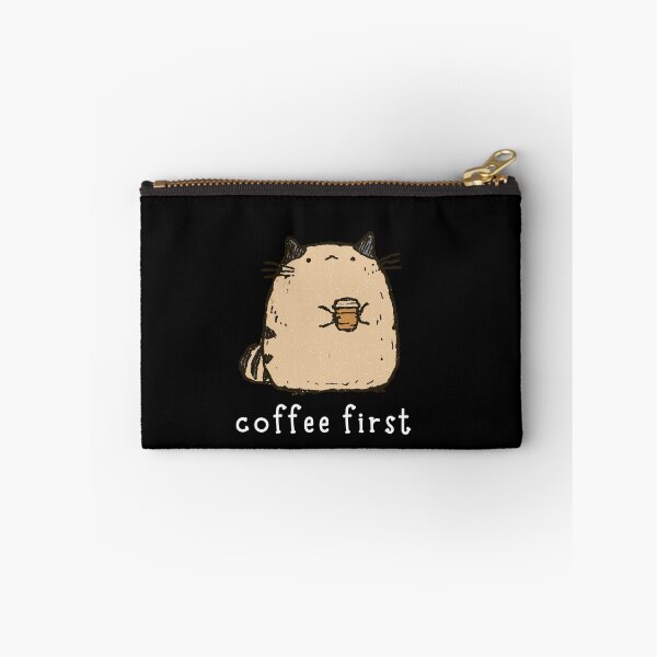 Item preview, Coffee First Chubby Cat | Funny Coffee Lover Animal Art designed and sold by kuwagatamushi.