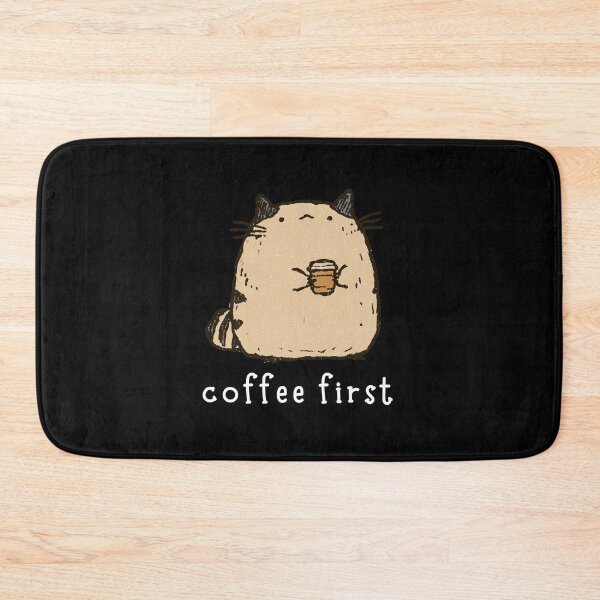 Item preview, Coffee First Chubby Cat | Funny Coffee Lover Animal Art designed and sold by kuwagatamushi.