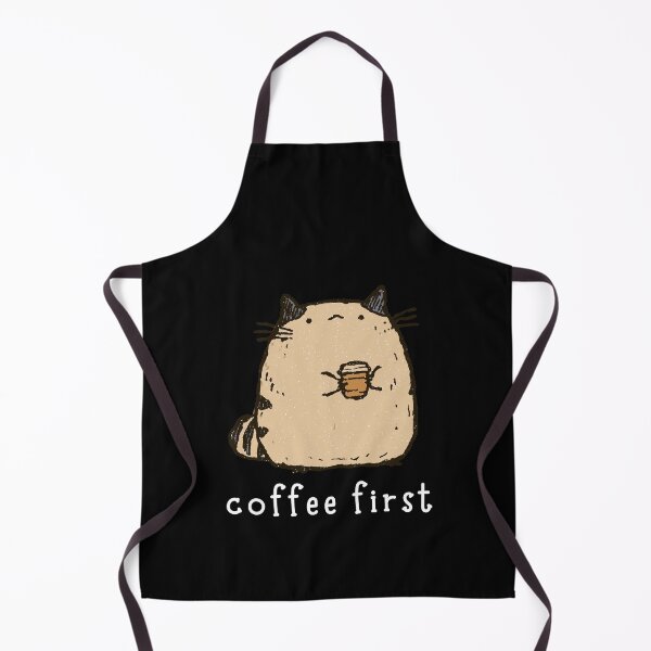 Item preview, Coffee First Chubby Cat | Funny Coffee Lover Animal Art designed and sold by kuwagatamushi.