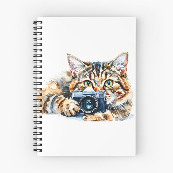 Item preview, Curious Tabby Cat Holding Vintage Camera designed and sold by BetweenForms.