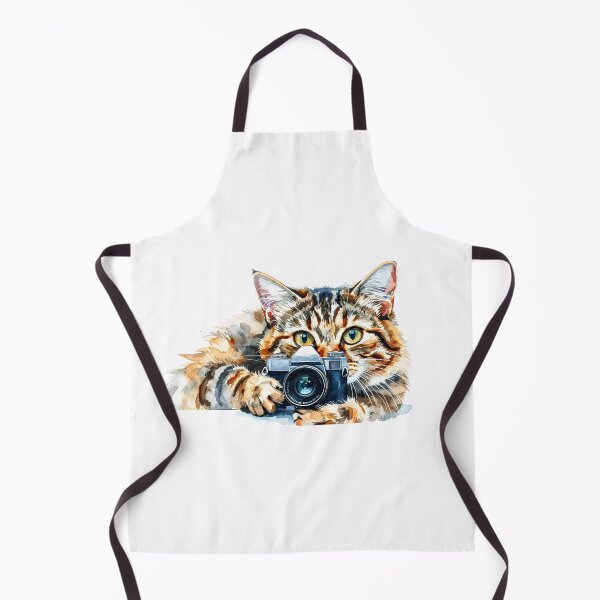 Item preview, Curious Tabby Cat Holding Vintage Camera designed and sold by BetweenForms.