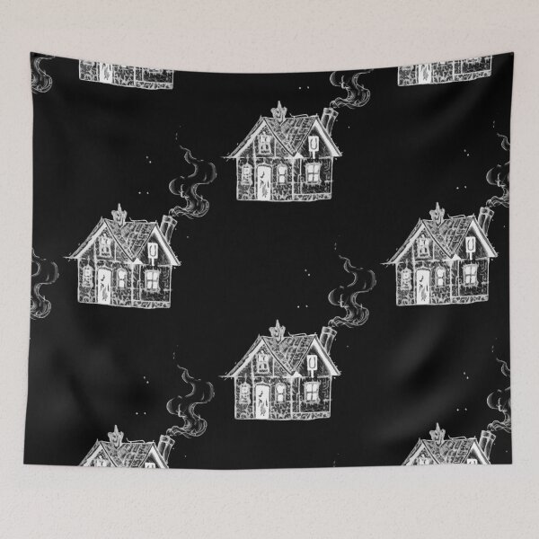 Item preview, Haunted Cottage | Gothic Haunted House Illustration designed and sold by Marianarcezar.