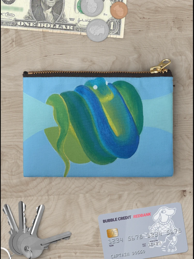 Thumbnail 3 of 4, Zipper Pouch, Green Tree Python designed and sold by YATASE.