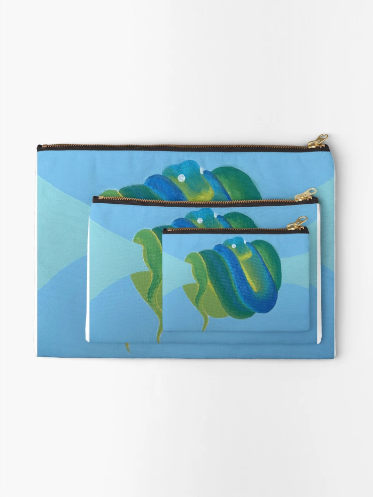 Thumbnail 2 of 4, Zipper Pouch, Green Tree Python designed and sold by YATASE.
