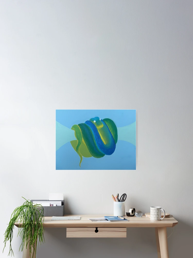 Thumbnail 2 of 3, Poster, Green Tree Python designed and sold by YATASE.
