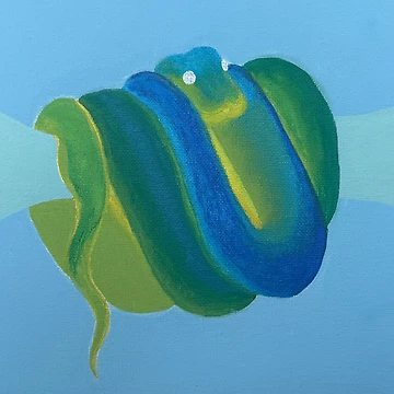 Artwork thumbnail, Green Tree Python by YATASE