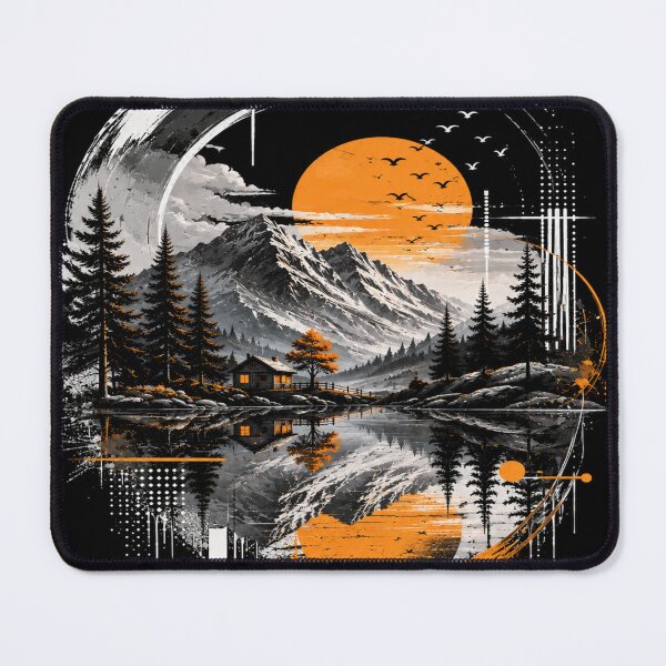 Item preview, Moonlit mountain reflection  designed and sold by urbanshop7.