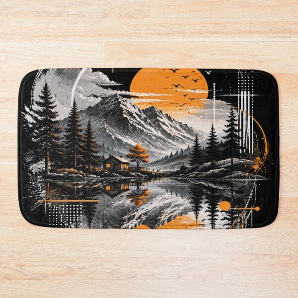 Item preview, Moonlit mountain reflection  designed and sold by urbanshop7.