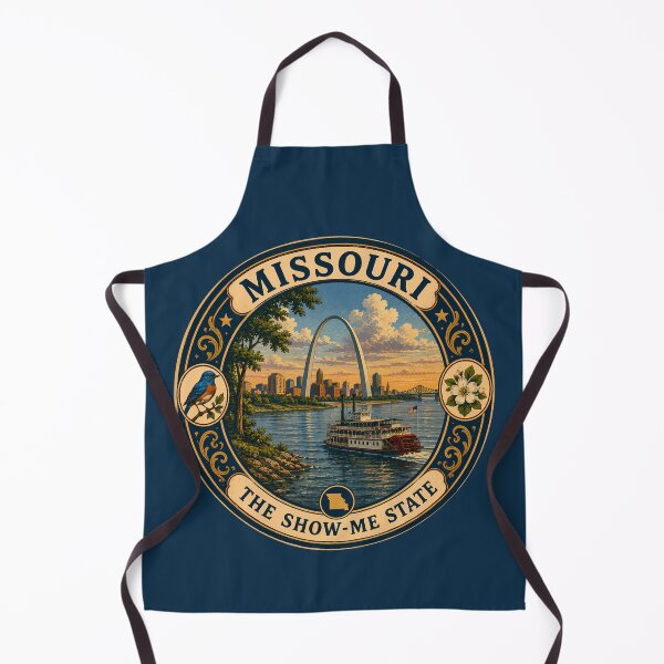 Item preview, Missouri Landscape Illustration Travel Art Badge designed and sold by KrisSidDesigns.