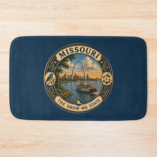 Item preview, Missouri Landscape Illustration Travel Art Badge designed and sold by KrisSidDesigns.