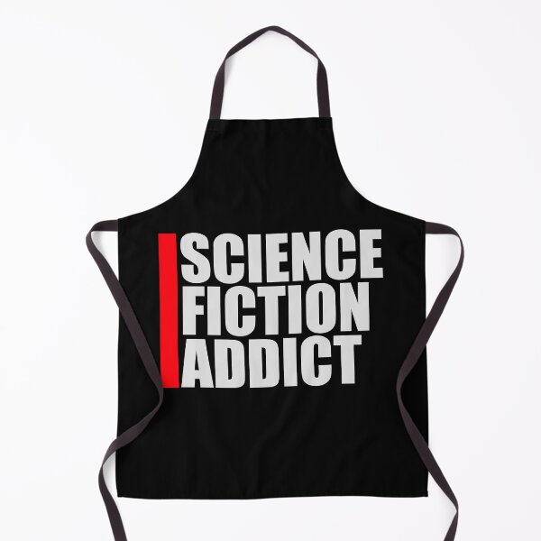 Item preview, Science Fiction Addict Sci Fi Geek Nerd Quote Logo designed and sold by shirt-o-mat.