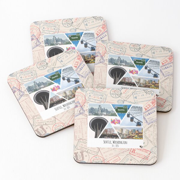 Item preview, Seattle Washington collage of images designed and sold by SmyrnaBuffalo.