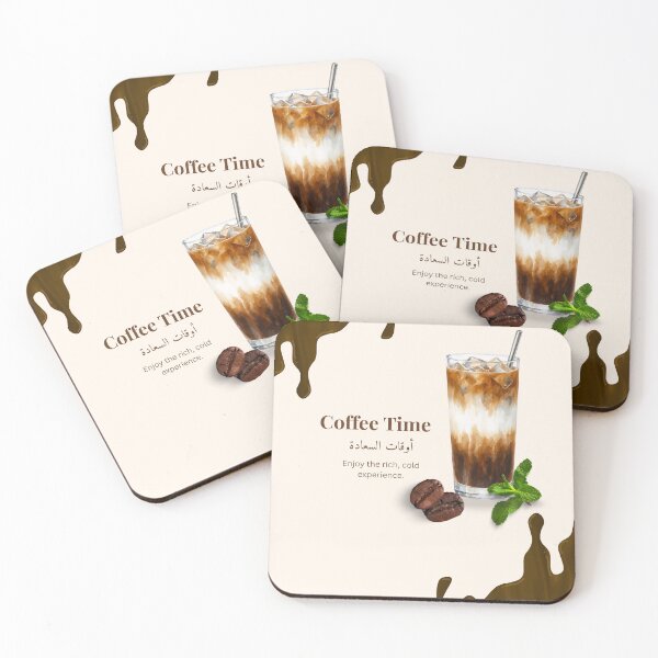 Item preview, Iced Coffee Time Arabic Quotes Design designed and sold by SoukaArtStore.