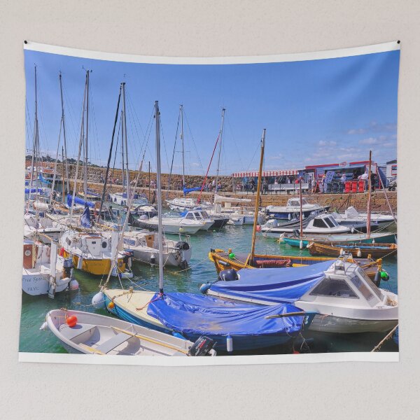 Item preview, North Berwick Harbour full of Colourful Yachts designed and sold by Violaman.