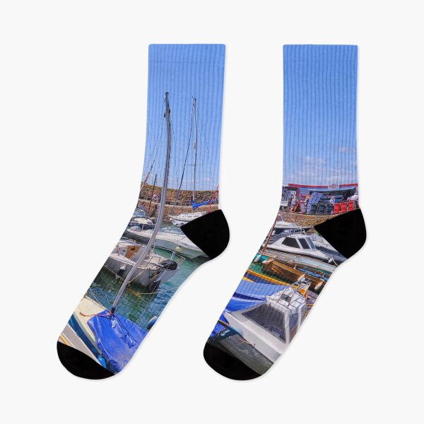 Item preview, North Berwick Harbour full of Colourful Yachts designed and sold by Violaman.