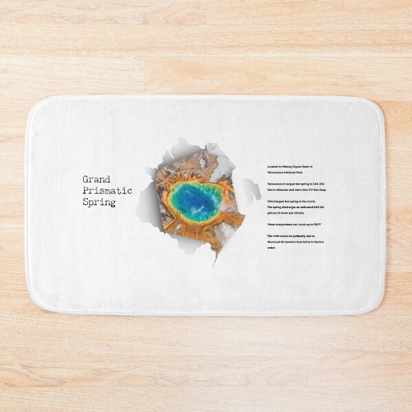 Item preview, Grand Prismatic Spring Yellowstone Torn Paper Infographic designed and sold by SmyrnaBuffalo.