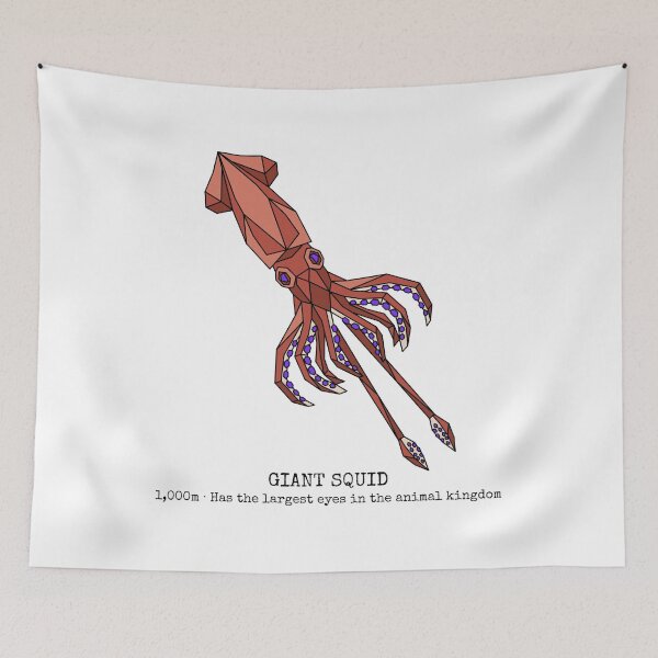 Item preview, Geometric Giant Squid designed and sold by AnimalsKnowAll.