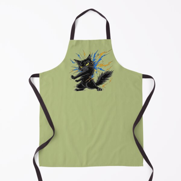 Item preview, Electric Black Cat – Bold Lightning Cat designed and sold by SilentPowerArt.