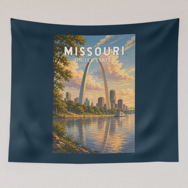 Item preview, Missouri Illustration Travel Art Vintage designed and sold by KrisSidDesigns.
