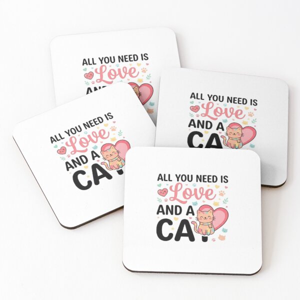 Item preview, All You Need Is Love And A Cat - Cute Cat Quote designed and sold by PrintforDesign.