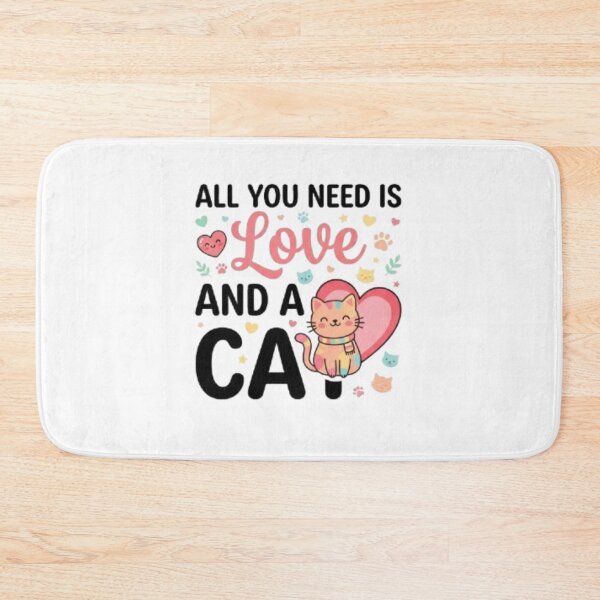 Item preview, All You Need Is Love And A Cat - Cute Cat Quote designed and sold by PrintforDesign.