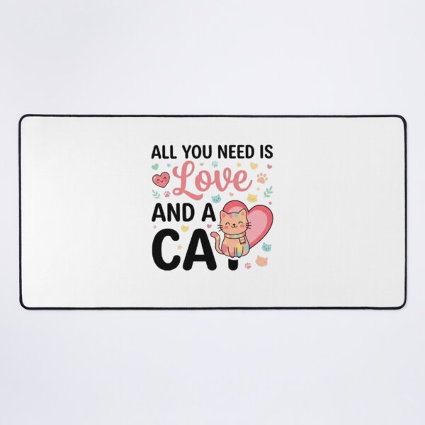 Item preview, All You Need Is Love And A Cat - Cute Cat Quote designed and sold by PrintforDesign.