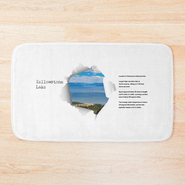 Item preview, Lake Yellowstone Torn Paper Infographic designed and sold by SmyrnaBuffalo.