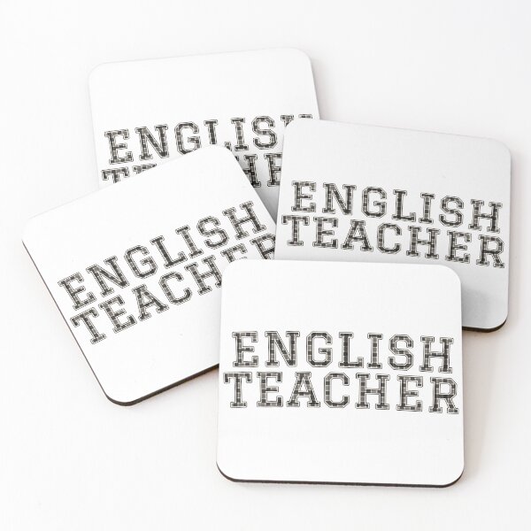 Item preview, English Teacher Black White Buffalo Check Varsity Letter designed and sold by Worn & Witty.