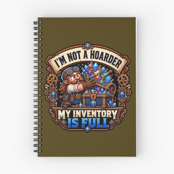 Item preview, My Inventory Is Full - Funny Chibi Dwarf Hoarder RPG Meme designed and sold by Dice_Goblin_Studio.
